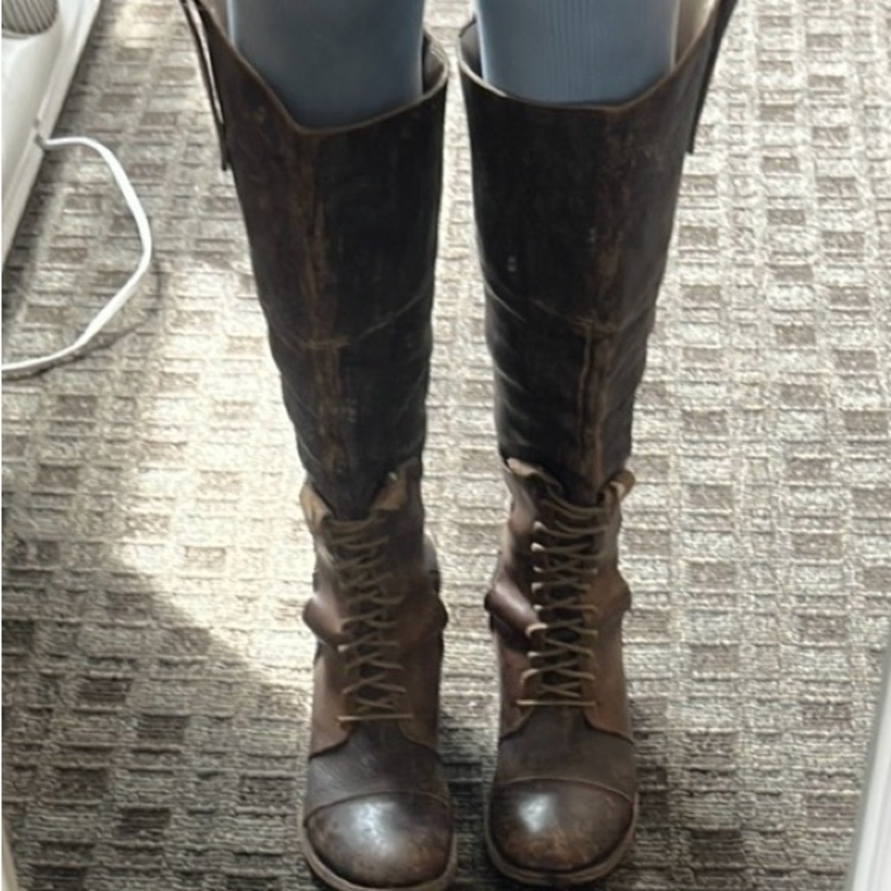 Freebird by Steven Brown Knee-High Lace-Up Boots